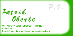patrik oberle business card